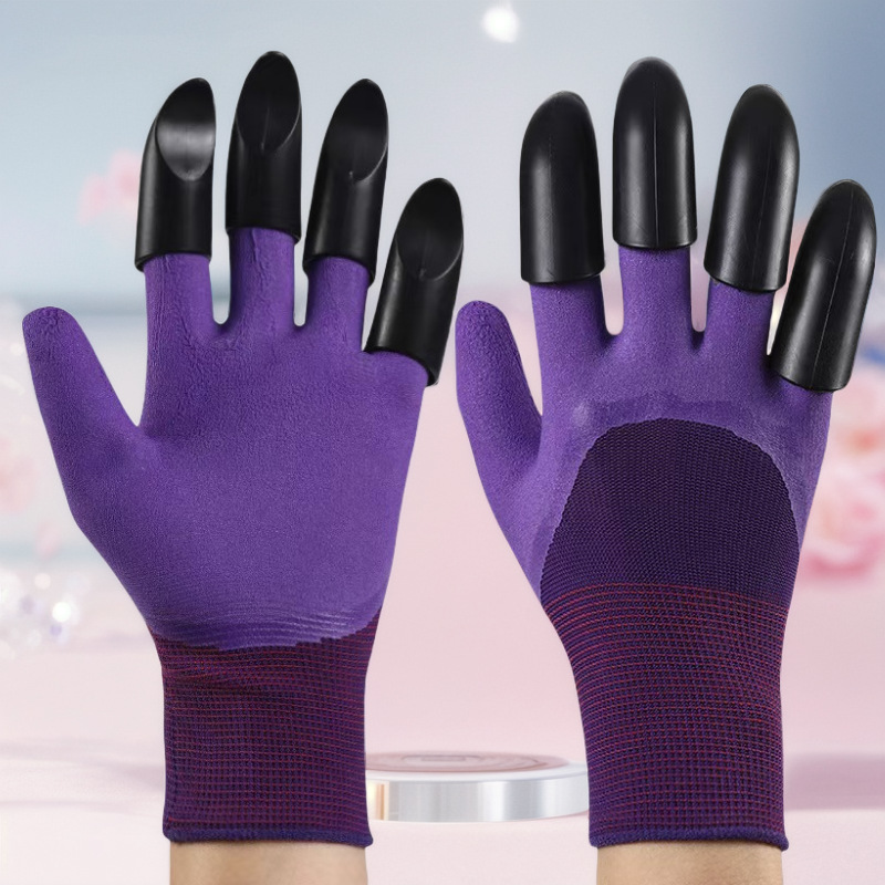 Guantes de jardinería guantes de plantación de flores a prueba de pinchazo impermeable extracción de hierba Amazon explosión de látex excavación de jardín garras