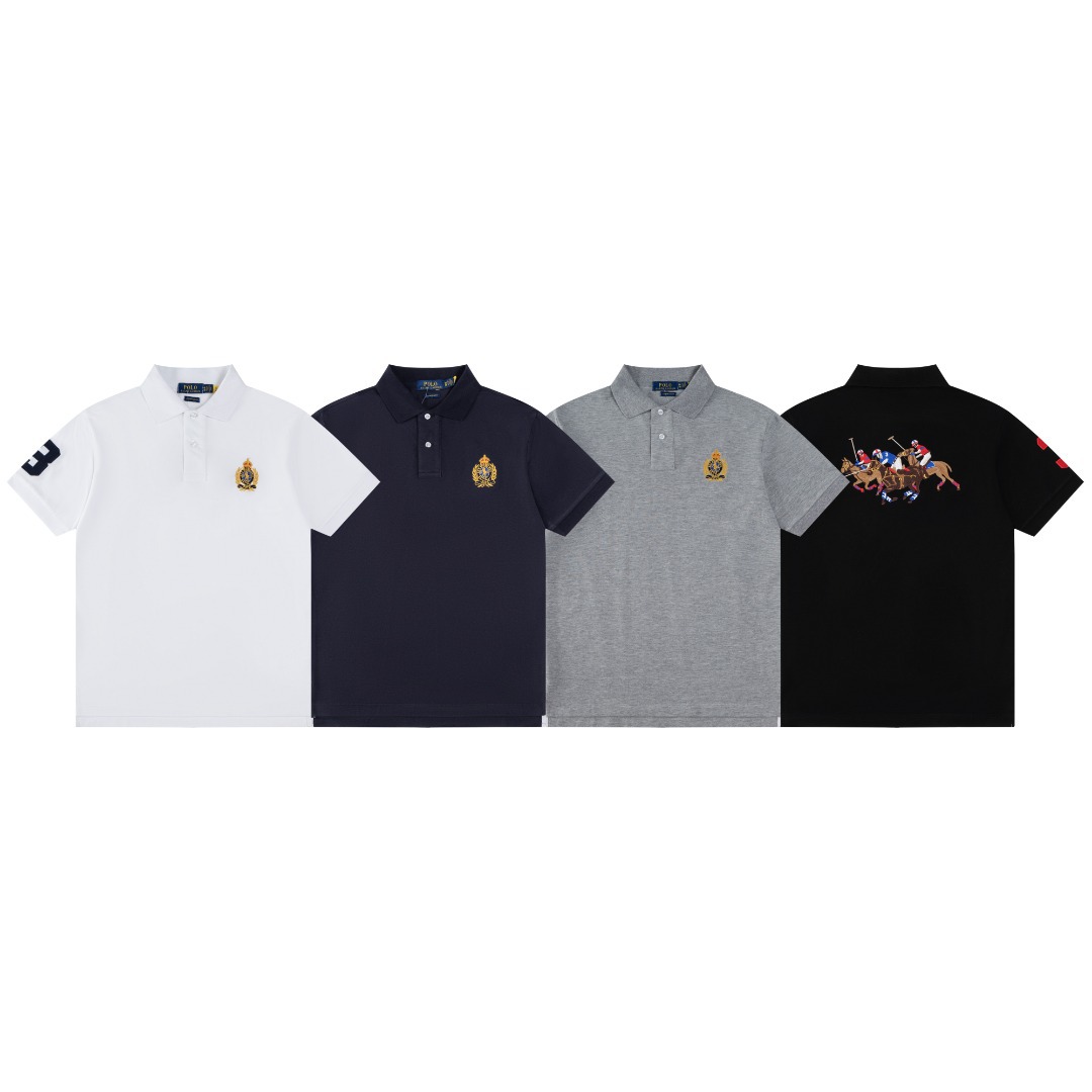 Cross-Border Export Polo Men's Lapel Embroidered Malaysian Standard Short-Sleeved T-Shirt Half-Sleeved Golf Men's Polo Shirt Men