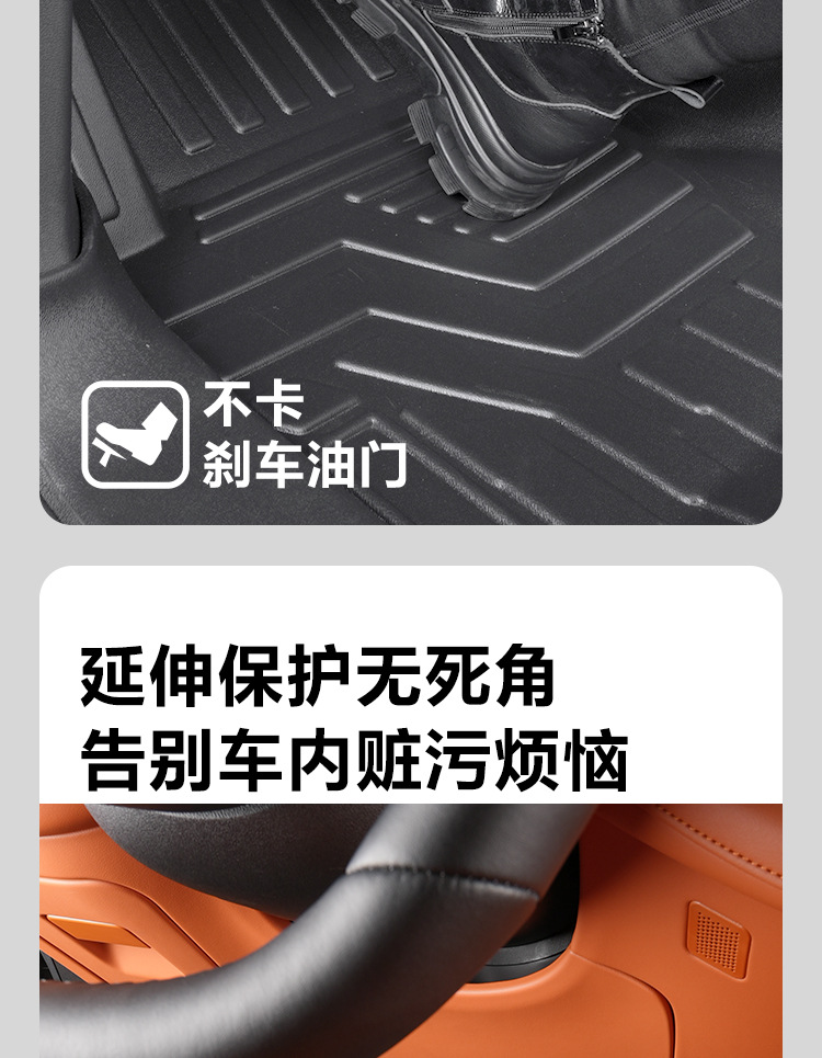 Suitable for the 23-26 models of the WEY Blue Mountain, full coverage floor mats for the front two rows, decorative modification TPE car floor mat accessories