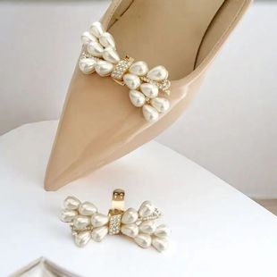 Source in High Heels Shoe Buckle Pearl Casual High Heels Shoe Accessories Shoe Accessories Toe Upper Shoe Buckle Shoe Accessories