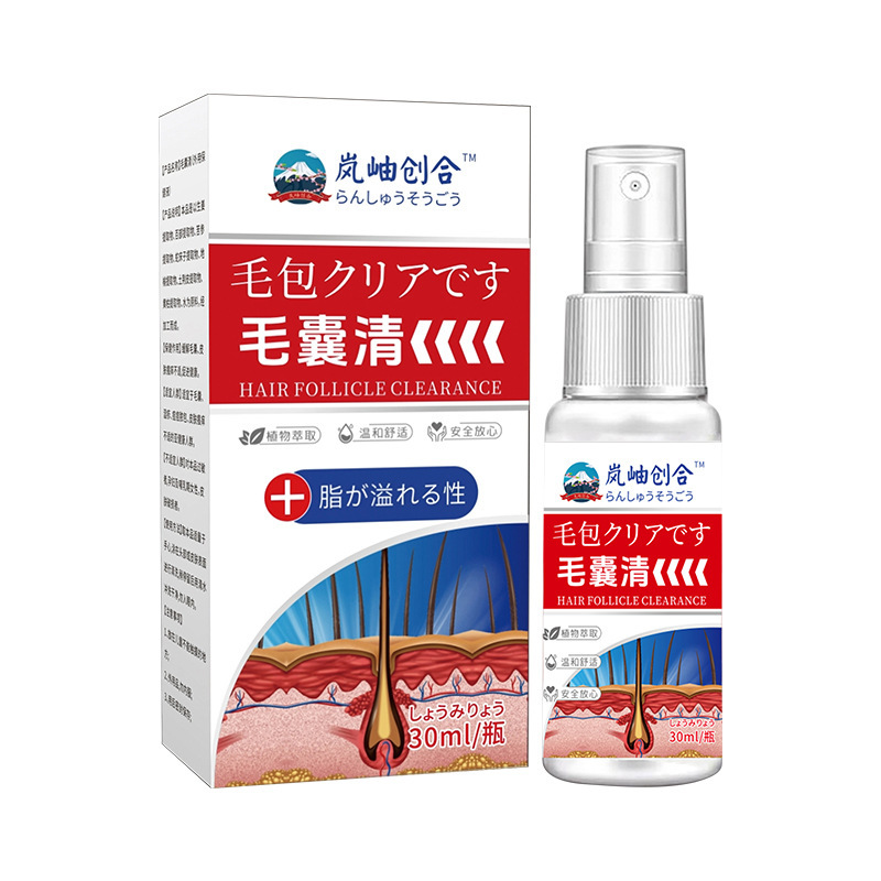 Lanxiu Chuanghe 毛包クリアリング ヘルスケア ソリューション 頭皮をきれいにし、かゆみを和らげる液体 ハーブ ヘッド バック キューティクル ニキビ 毛穴 毛包|undefined