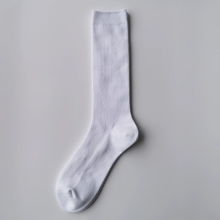 Mid-Length School Tube Socks, Cotton Blend 78/19/3, 26 cm Tube Height, Kids Uniform