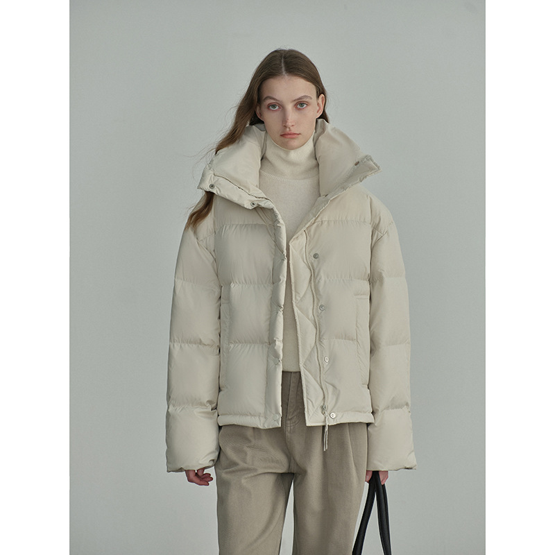 MMC 쇼트 다운 재킷 여자 겨울 새로운 하이 엔드 90 화이트 덕 다운 라이트와 얇은 한국 스타일 수직 칼라 빵 자켓