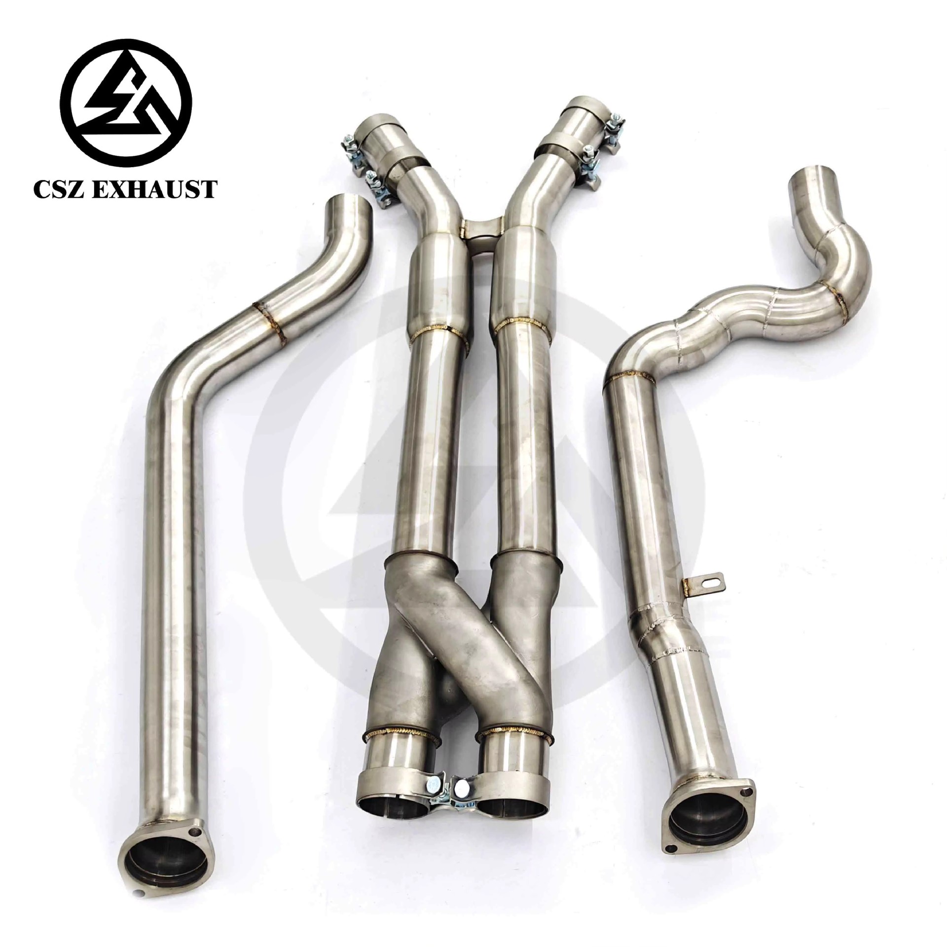 Suitable for BMW F97 F98 X3M X4M S58 3.0T with resonator, equal-length Z-type design mid-pipe