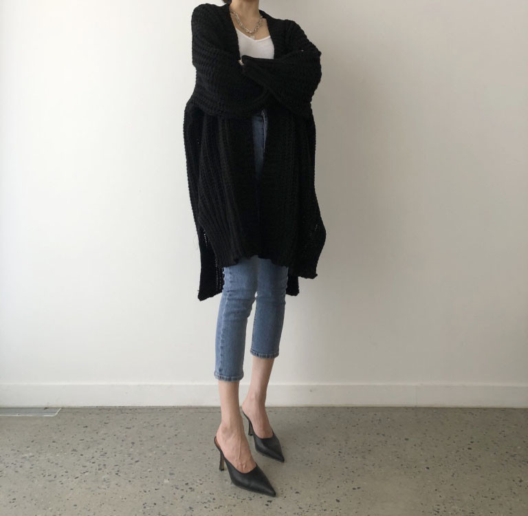 Holiday, Daily Occasion Collarless Neckline Loose Fit Type Solid Color Pattern Women's Casual Streetwear Solid Color Placket Cardigan Sweater