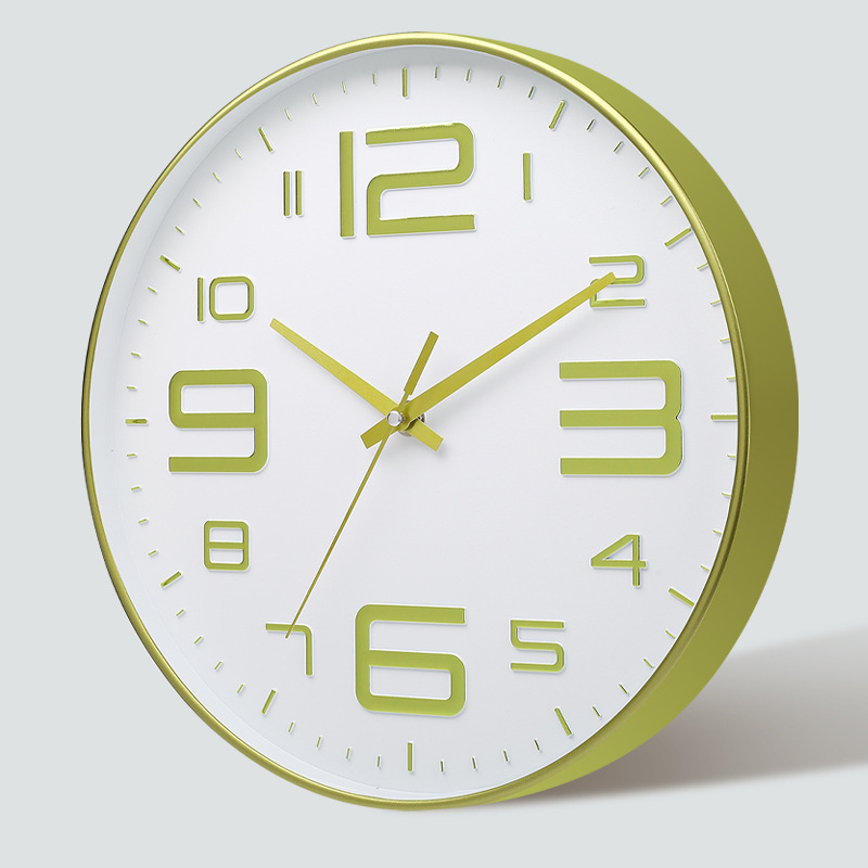 Reloj de pared de cuarzo 8 pulgadas 20CM estéreo silencioso digital creativo moda casa salón al por mayor