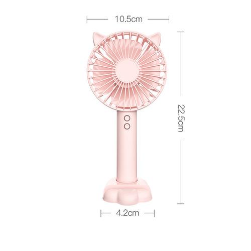 New student dormitory portable silent electric fan handheld outdoor travel three-speed desktop USB charging small fan