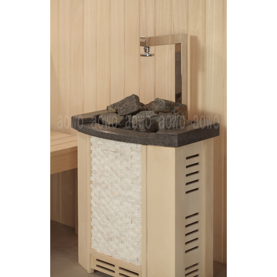 Villa en forma de diamante sala de sauna de doble piso sala de ondas de luz horno de sauna de agua de piedra volcánica sala de transpiración de evaporación seca para varias personas