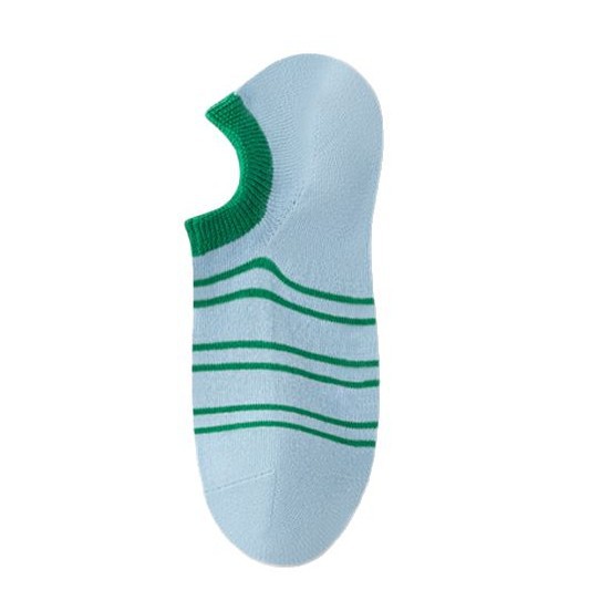 Calcetines invisibles para mujer, calcetines a rayas a juego de color de primavera y verano, calcetines de barco transpirables y desodorantes, algodón al por mayor, calcetines de mujer anti-caída de todo fósforo