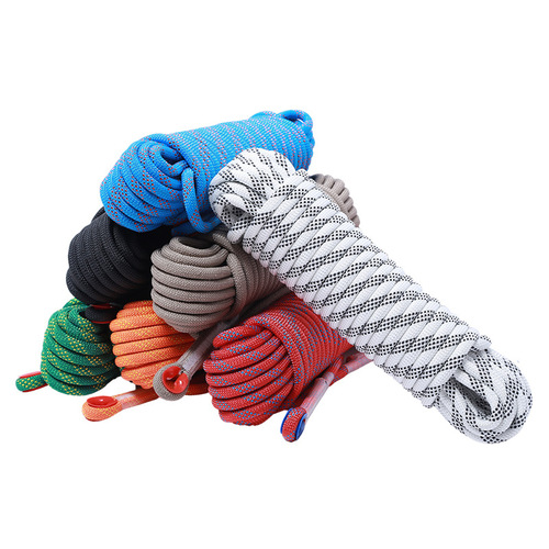 Outdoor climbing rope, rock climbing nylon rapid descent static rope, caving safety rope, high-altitude work rope