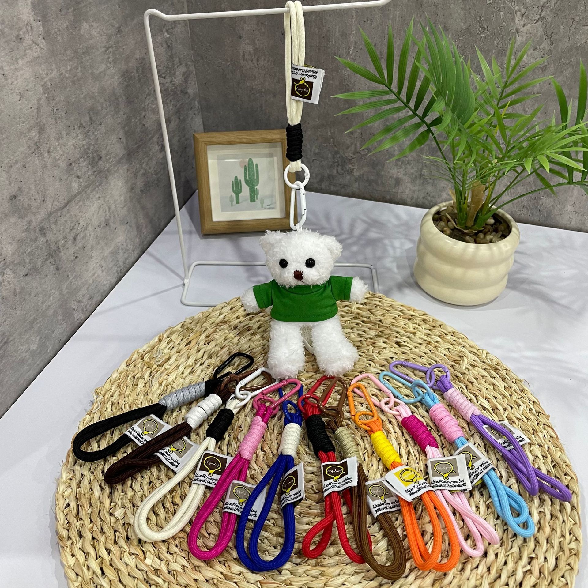 Teddy Bear juguete de peluche colgante llavero se puede imprimir LOGO Teddy Bear muñeca vestir Teddy Bear muñeca agarrar máquina de muñeca