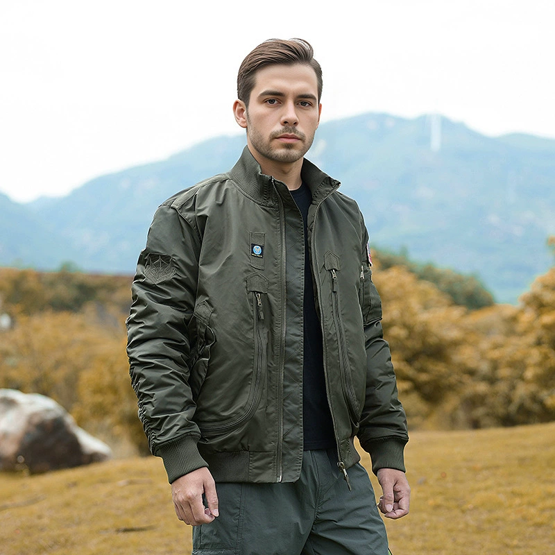 Quilted baseball jacket, tactics uniform, increased thickness