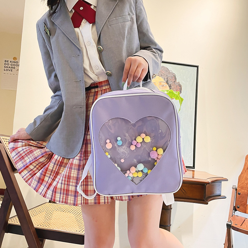 Waterproof 17 Inch Heart Shape School School Backpack display picture 74