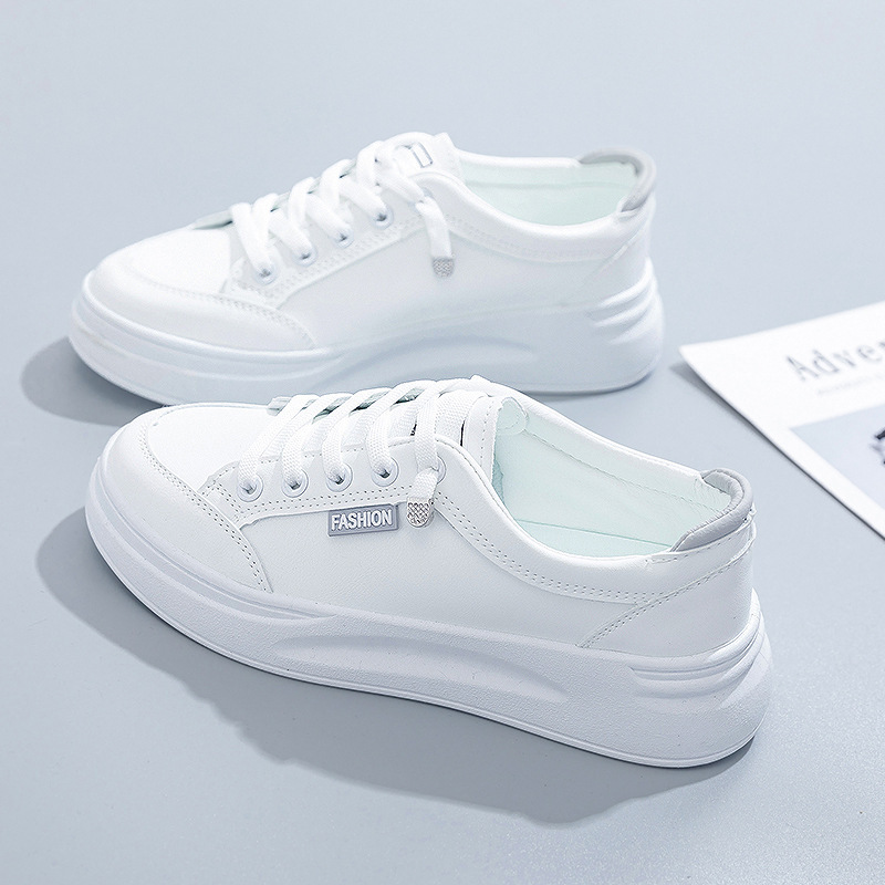 Women's White Sneakers 2026 New Spring/Summer Thick-Soled Trendy Versatile Niche Sports Hot-Selling Casual Sneakers Women's White Sneakers 2026 New Spring/Summer Thick-Soled Trendy Versatile Niche Sports Hot-Selling Casual Sneakers