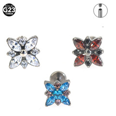 G23 titanium body piercing jewelry cross-border hot style zircon earrings and lip nails wholesale Amazon piercing now