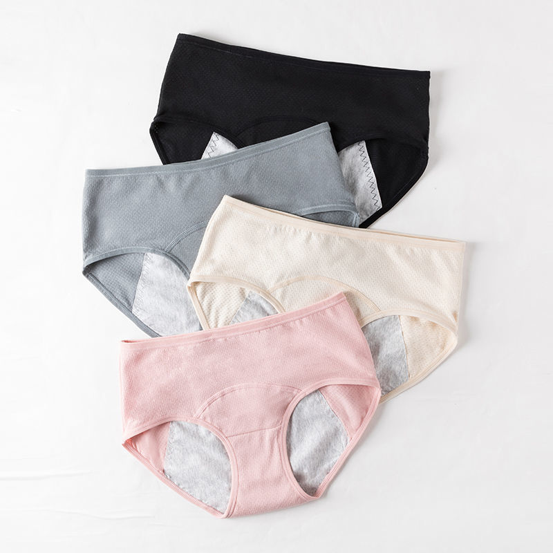 Menstruation Underwear lady Menstrual period student girl Health pants Side leakage ventilation pure cotton Middle-waisted Aunt