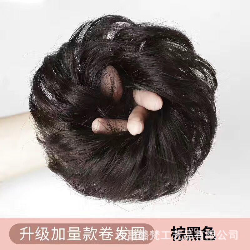 假发女鸡毛抓夹丸子头鸡毛毽子头呆毛甜辣美女发夹一体式抓夹发包|undefined