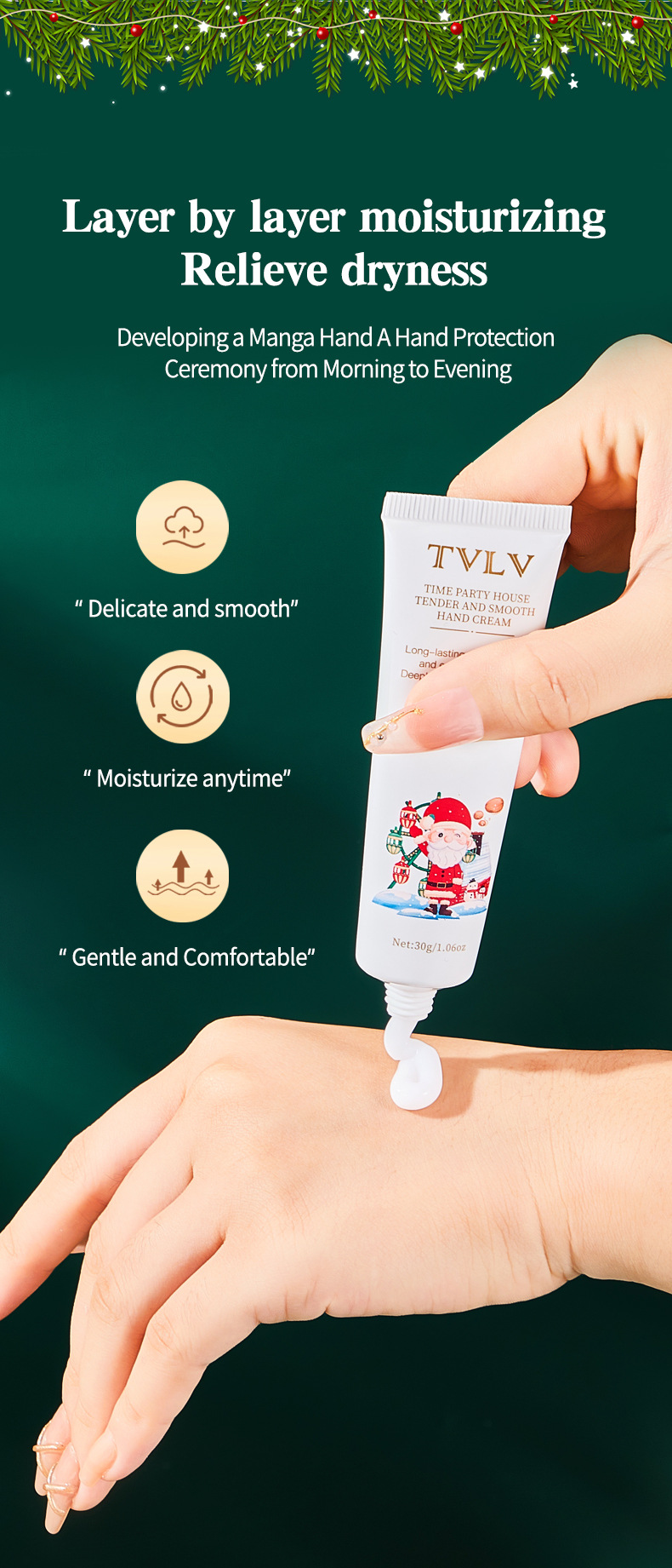 170g Weight Hand Cream Personal Care Type 1 Set Quantity Paste Material Christmas Festival Letter Pattern Elegant, Lady, Simple Style Style Letter Hand Cream Elegant Lady Simple Style Personal Care 3