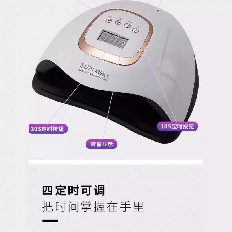 Lámpara de terapia de luz X25 81 lámpara de granil de alta potencia UV doble fuente de luz no negra máquina de manicuras transfronteriza al por mayor