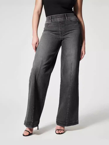 Amazon European and American Style Foreign Trade Denim Loose Comfortable Stretch Women's Jeans Wide-Leg Pants