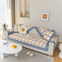 防滑沙发垫四季通用纯棉沙发垫全棉布艺简约现代沙发垫子防猫抓