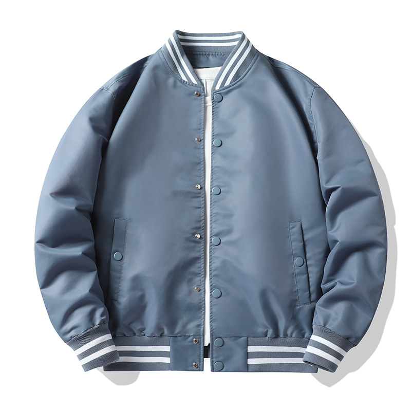 Men's Clothing Baseball jacket men's spring and autumn style personality trend brand retro solid color high street loose pilot jacket_voghion.com