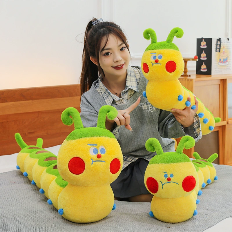 Милый плюш toy, подушка, тряпичная кукла для сна, гусеница