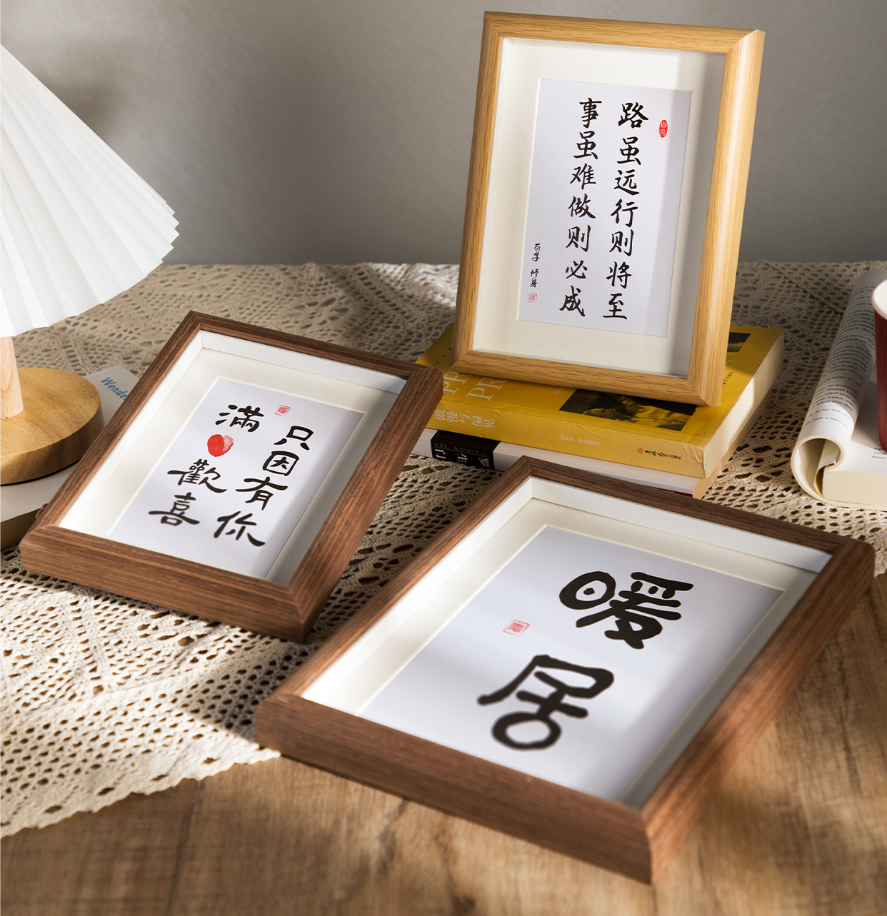 定制你迟早都是富婆送闺蜜礼品相框摆台书法字画8寸创意画框-阿里巴巴