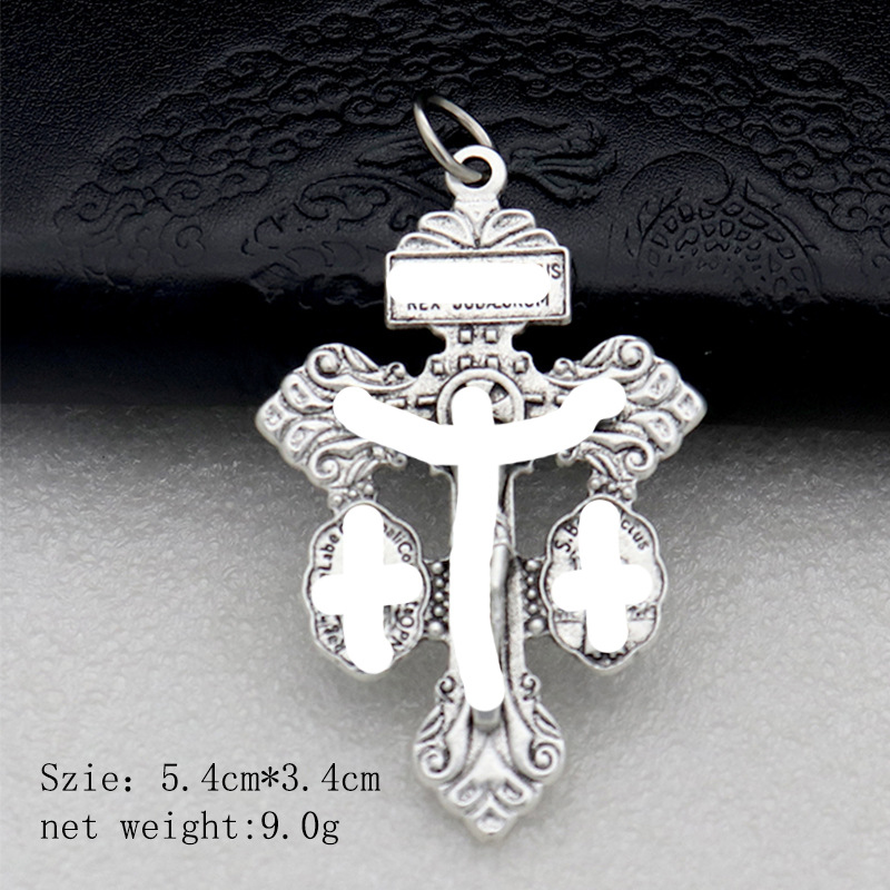 1 Piece 54*34mm Zinc Alloy Human Cross Polished Pendant display picture 2