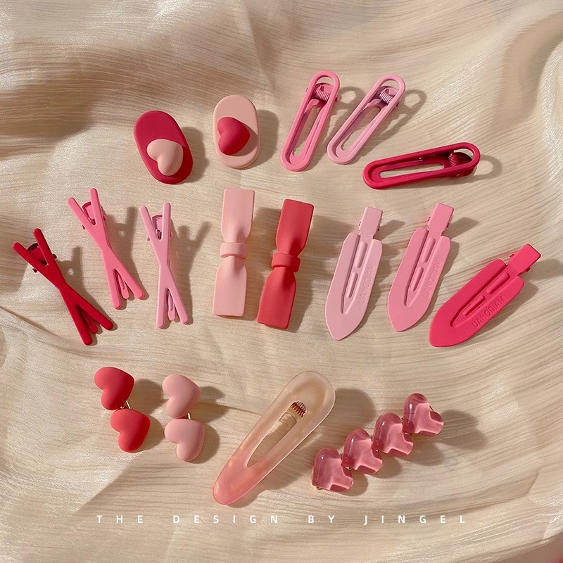 Horquilla rosa, horquilla para niñas y niños, clip de pico de pato para bebé, clip de flequillo lateral, clip lateral para niña linda, tocado