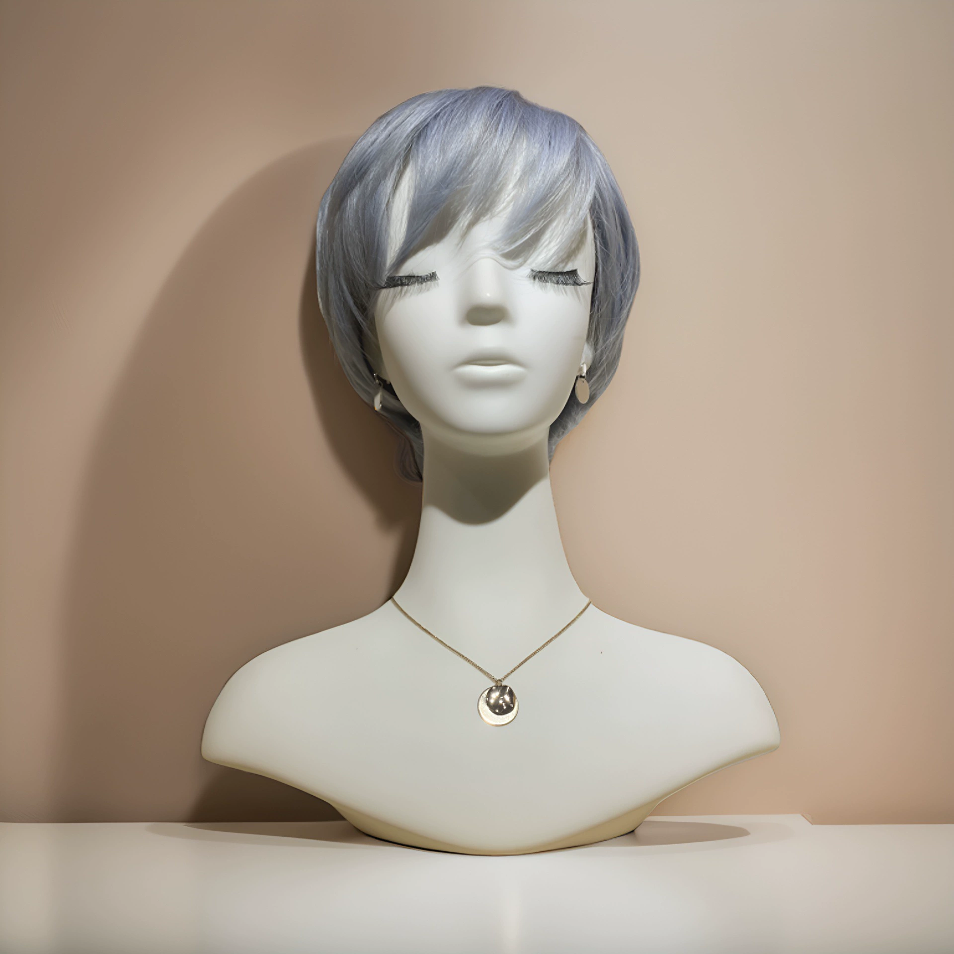 Витрина для париков, абстрактная художественная модель головы, ожерелье и серьги, витрина для поделок, модель головы COS