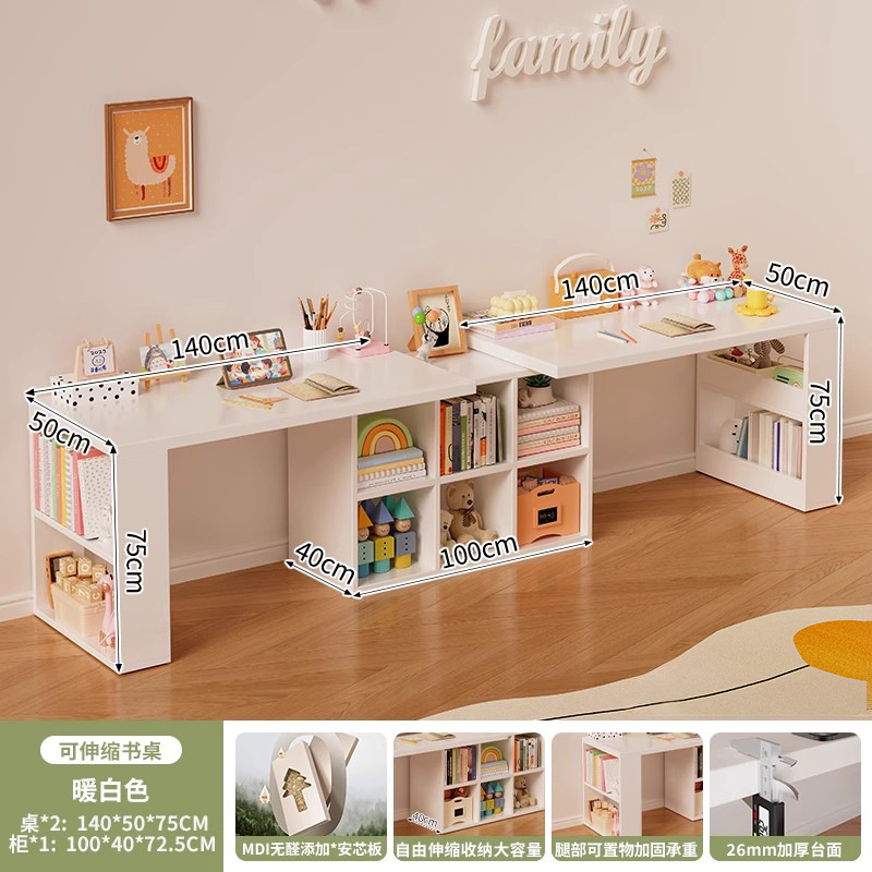 Escritorio de madera maciza para niños
