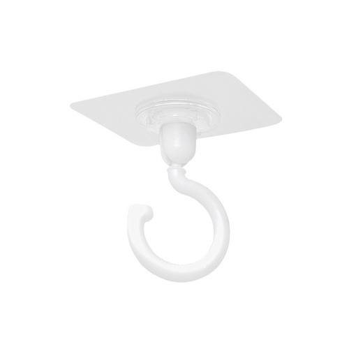 Rotating 360-degree Adhesive Hooks for Mosquito Net, Door, Wardrobe, No-Drill Bathroom and Living Room Storage Hooks