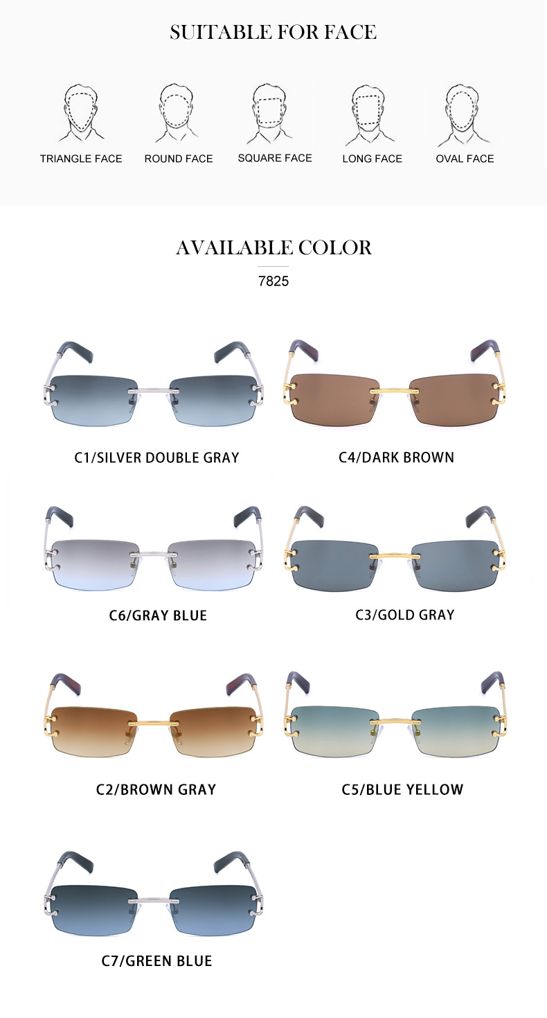 Fashion Square Frame Sunglasses Wholesale display picture 2