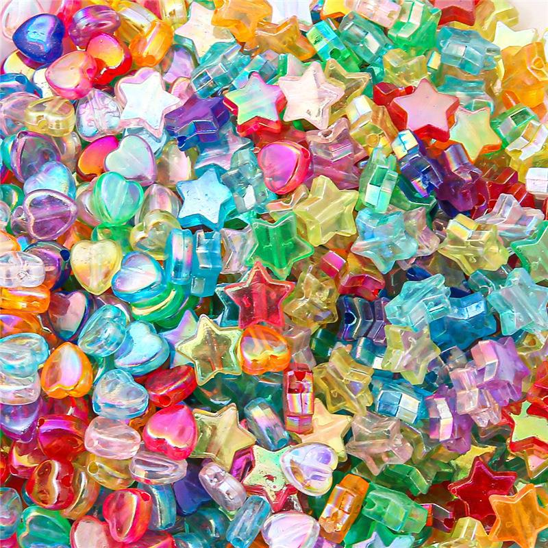 100 Pieces Arylic Star Heart Shape Beads display picture 1