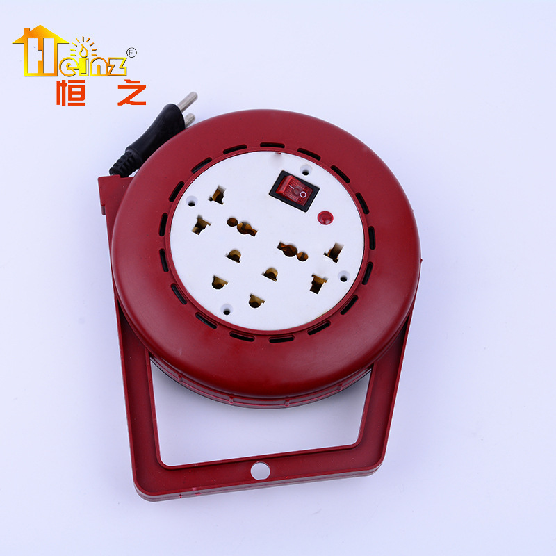 外贸出口可绕线创意大功率中东圆盘线盘电线收纳盘圆形插线板插座
