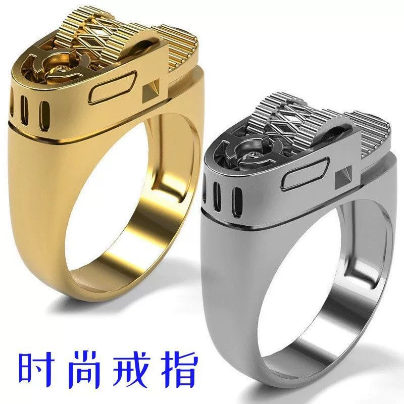 Новое модное позолоченное мужское кольцо в европейском и американском стиле, властное супер-флэш, хит продаж, креативное мужское кольцо с моделью зажигалки