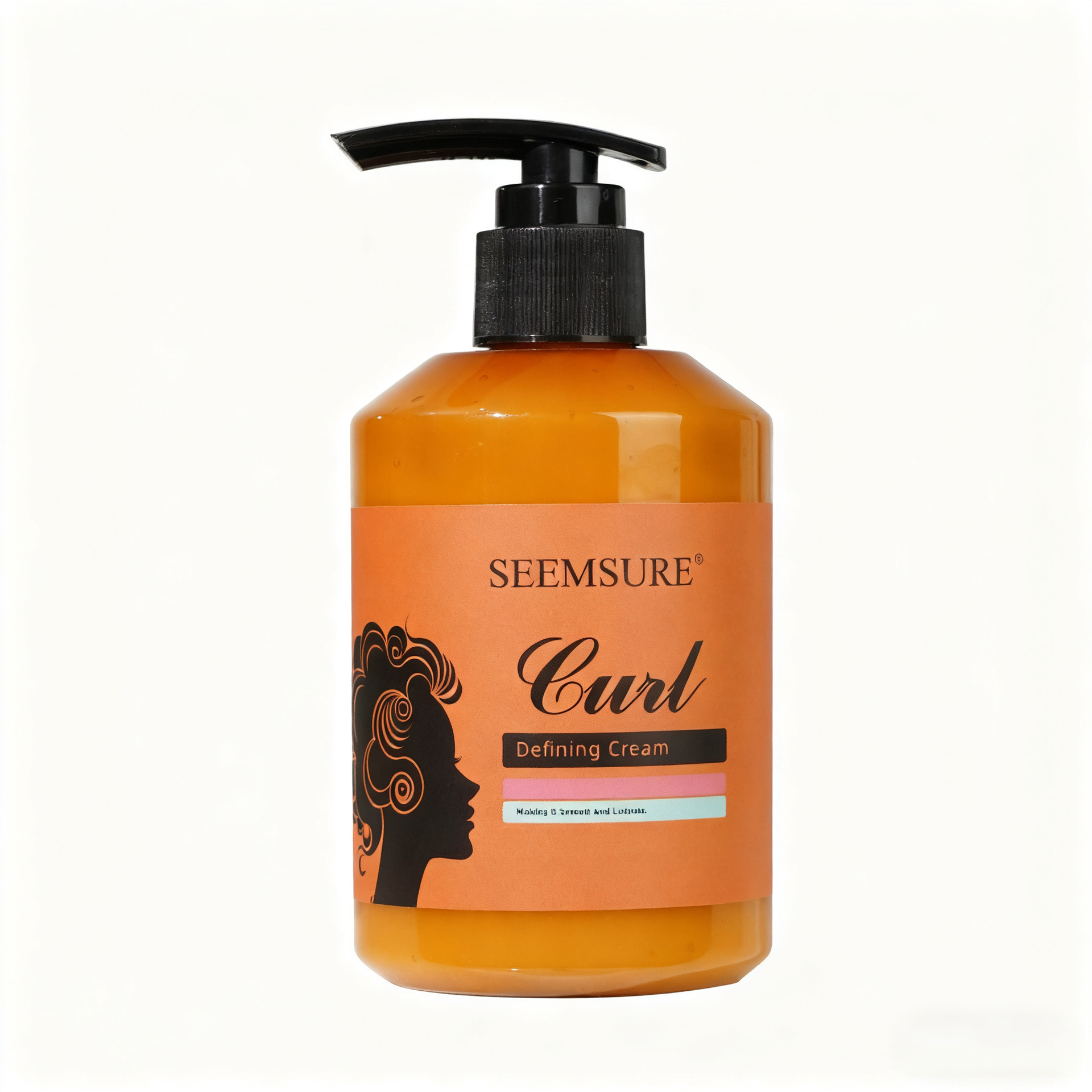 Crema de rizos transfronterizos, crema de rizos humectante de elastina, protector de rizos después de escaldar, modelado, cuidado de cabello humectante, modelado rápido