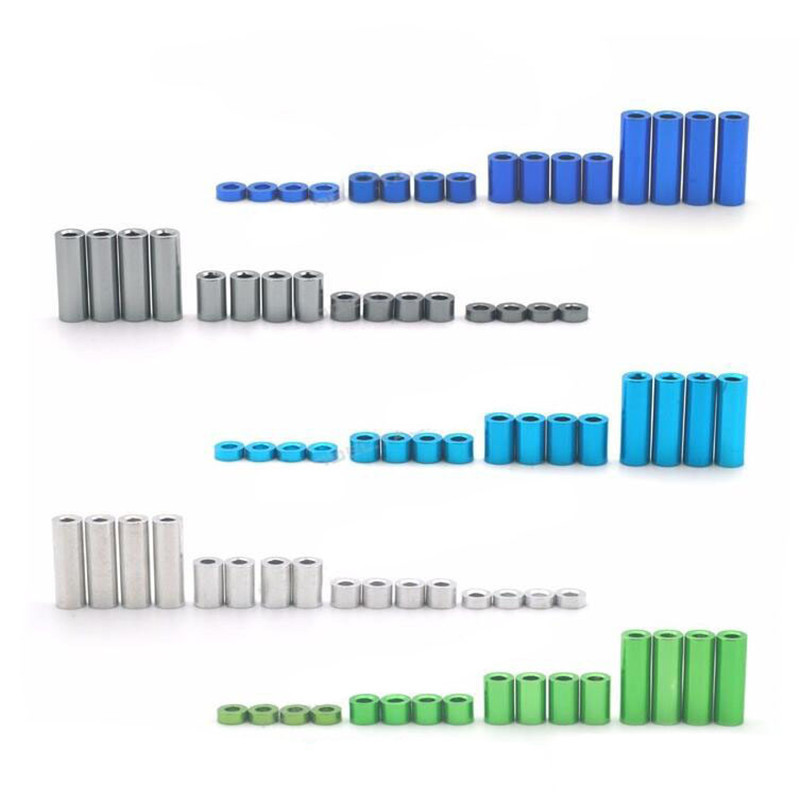 Homemade Four-Wheel Drive Vehicle Accessories 12mm Aluminum Tube Electroplated Guide Wheel Aluminum Tube H-12 Screw Cylindrical Sleeve