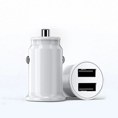 New mini car charger double Mobil şarj cihazları - 5v31a-white