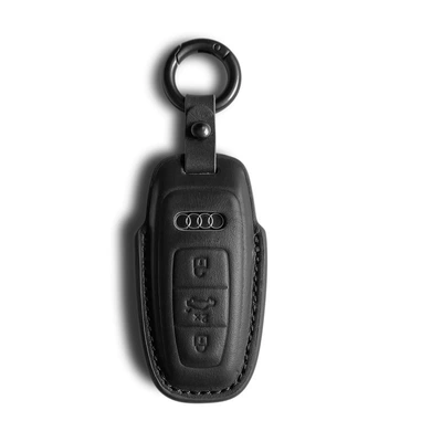 Car key bag – A3 A6L Q5L A8L - audi-d-model-honor-black-cover-round-buckle
