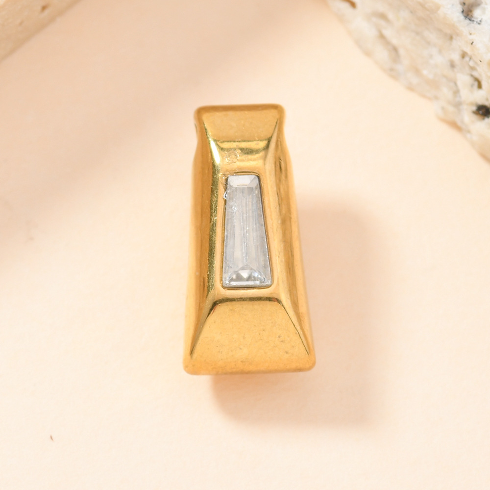 Un solo colgante de acero inoxidable accesorios de fundición de diseño de diseño universal colgante de piedra de silicio accesorios diy