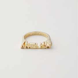 日本代购 AMBUSH NAMEPLATE RING LOGO字母戒指指环