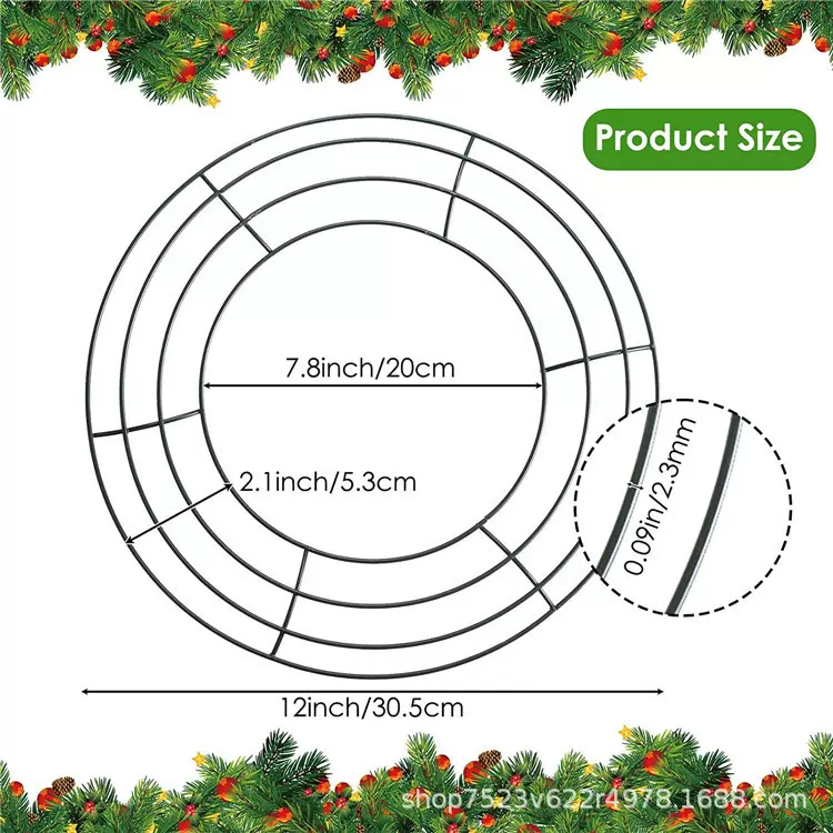 16英寸花环批发圣诞节日款亚马逊直销