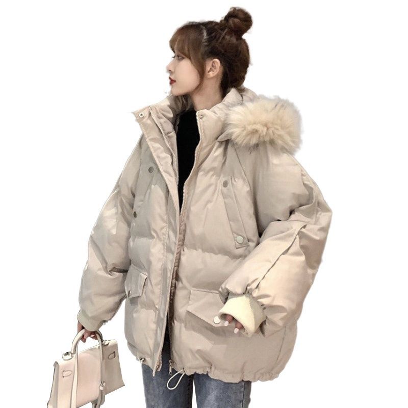 短款面包服外套女冬装2024新款棉袄中学生韩版加绒加厚小个子棉衣