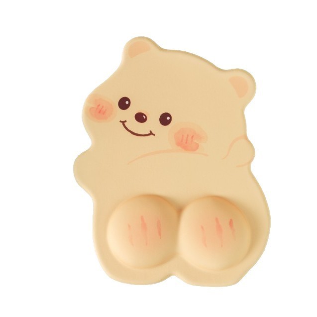 新しいクママウスパッドかわいい女の子リストパッドデスクパッドポータブルコンピュータオフィスデスク滑り止めリストパッド|undefined