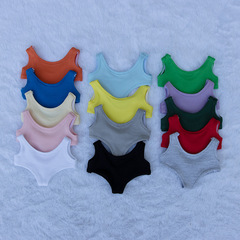 Baby clothes 10cm 15cm 20cm cotton doll swimsuit solid color one-piece 20cm doll figurine clothing