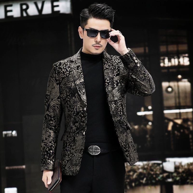 Демисезонный элитный костюм, модная куртка, slim fit