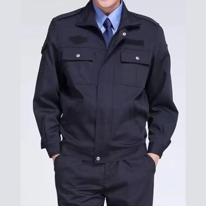 spring and autumn Security uniform Jacket Zipper section Long sleeve Autumn and winter Security staff coverall suit men and women work clothes uniform