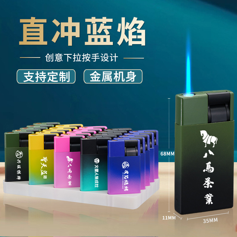 Manufacturer Wholesale Metal Direct-Injection Silicone Lighters, Personalized Silicone Windproof Lighters, Custom Widened Design with Printed Advertising Text